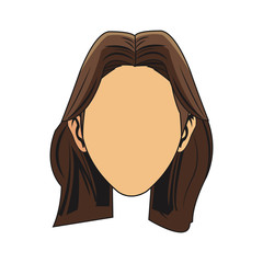 Woman icon. Girl female avatar person people and human theme. Isolated design. Vector illustration