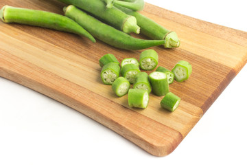 Fresh Okra Sliced