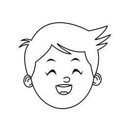 Obraz na płótnie Canvas Boy cartoon icon. Kid childhood little and people theme. Isolated design. Vector illustration