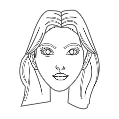 Woman cartoon icon. Girl female avatar person people and human theme. Isolated design. Vector illustration