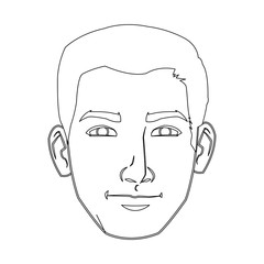 Man cartoon icon. Male avatar person people and human theme. Isolated design. Vector illustration