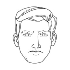 Man cartoon icon. Male avatar person people and human theme. Isolated design. Vector illustration