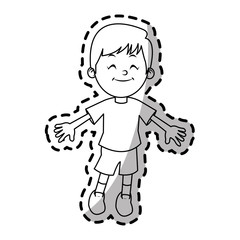 Boy cartoon icon. Kid childhood little and people theme. Isolated design. Vector illustration