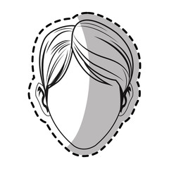 Man icon. Male avatar person people and human theme. Isolated design. Vector illustration