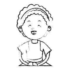 Girl cartoon icon. Kid childhood little and people theme. Isolated design. Vector illustration