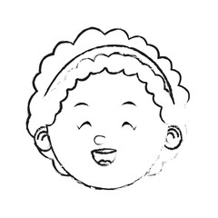 Girl cartoon icon. Kid childhood little and people theme. Isolated design. Vector illustration