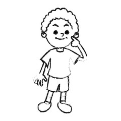 Boy cartoon icon. Kid childhood little and people theme. Isolated design. Vector illustration