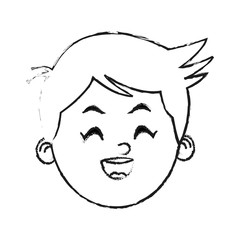 Boy cartoon icon. Kid childhood little and people theme. Isolated design. Vector illustration