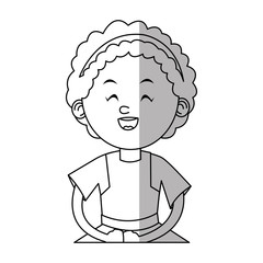 Girl cartoon icon. Kid childhood little and people theme. Isolated design. Vector illustration