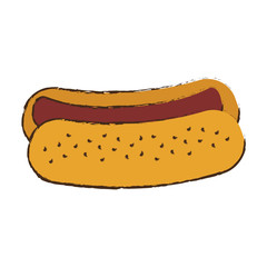 hot dog icon over white background. colorful design. vector illustration