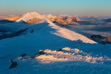 Naklejka premium winter mountains