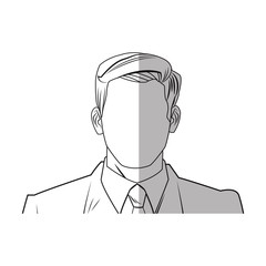 Man icon. Male avatar person people and human theme. Isolated design. Vector illustration