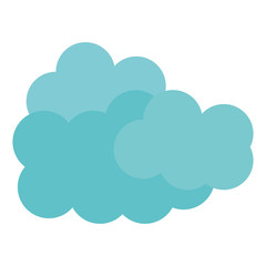 clouds shape icon over white background. colorful design. vector illustration