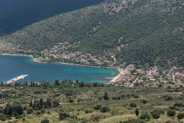 Fototapeta na wymiar Panorama of Agia Effimia town, Kefalonia, Ionian islands, Greece