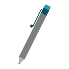 pen icon over white background. colorful design. vector illustration