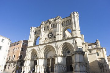 Fototapeta na wymiar Beautiful Cathedral of the City of Cuenca in Spain