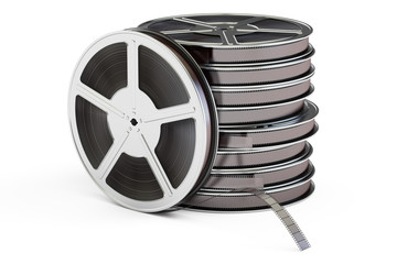 Obraz premium Set of film reels, 3D rendering
