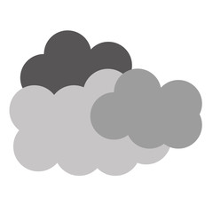 clouds shape icon over white background. vector illustration