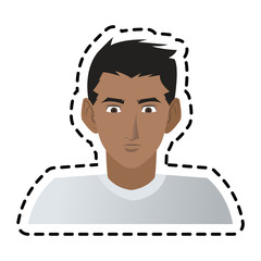 Man icon. Male avatar person people and human theme. Isolated design. Vector illustration