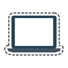 Laptop icon. Device gadget technology and electronic theme. Isolated design. Vector illustration