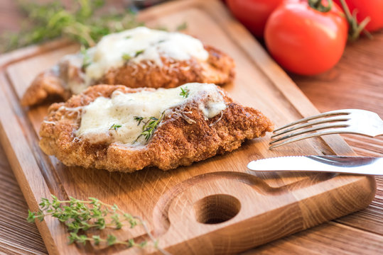 Baked Chicken Parmesan .