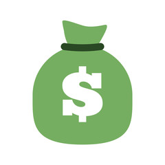 green bag money dollar cash vector illustration eps 10