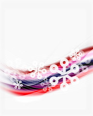 Christmas wave abstract background