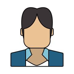 Man icon. Male avatar person people and human theme. Isolated design. Vector illustration