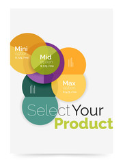 Business layout - select your product with sample options