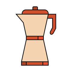 Coffee kettle icon. Drink breakfast beverage and restaurant theme. Isolated design. Vector illustration