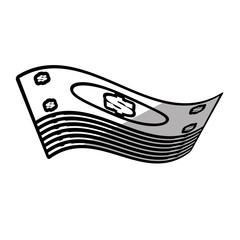 stacked bill money dollar shadow vector illustration eps 10