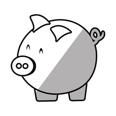 piggy save money bank shadow vector illustration eps 10