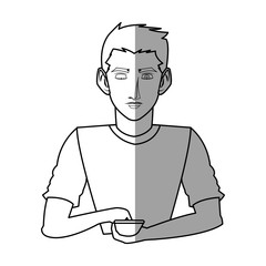 Man icon. Male avatar person people and human theme. Isolated design. Vector illustration