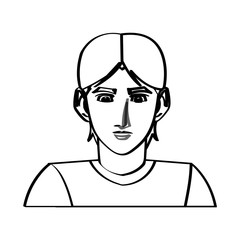 Man icon. Male avatar person people and human theme. Isolated design. Vector illustration