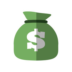 money bag business finance flat icon vector illustration eps 10