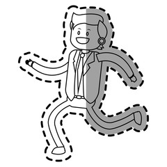 Man icon. Male avatar person people and human theme. Isolated design. Vector illustration