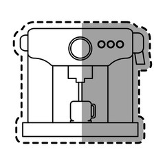 Coffee machine icon. Drink breakfast beverage and restaurant theme. Isolated design. Vector illustration