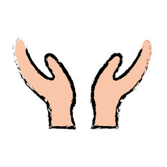 Human hand silhouette Design Vector illustration, white background