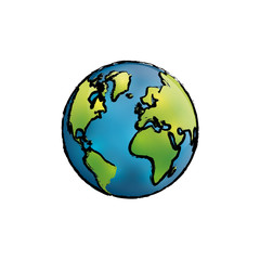 Fototapeta na wymiar World earth map Design Vector illustration, white background