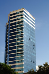 Fototapeta premium Close up of buildings and skyscrapers in downtown izmir, turkey