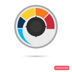 Temperature controller color icon. Flat design for web and mobile