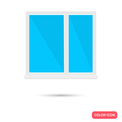 Metal-plastic window color icon. Flat design for web and mobile