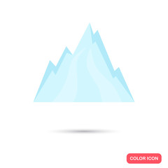 Winter mountains color icon. Flat design for web and mobile