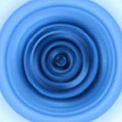 Circular vibration. Sound vibrations. Blue rippled waves