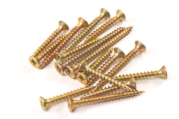 Screws isolated on white background