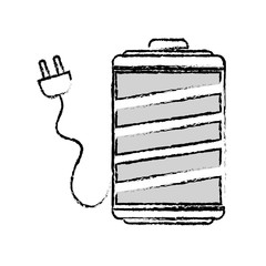 Rechargeable electric battery icon vector illustration graphic design