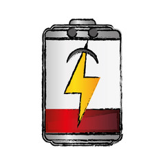 Rechargeable electric battery icon vector illustration graphic design