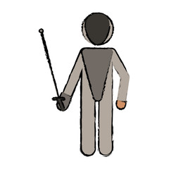 drawing fencing player sport athlete vector illustration eps 10