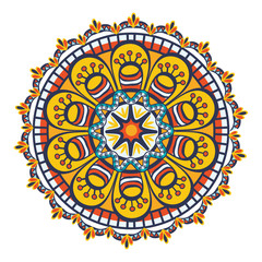 Mandala oriental symbol icon vector illustration graphic design