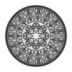 Mandala oriental symbol icon vector illustration graphic design